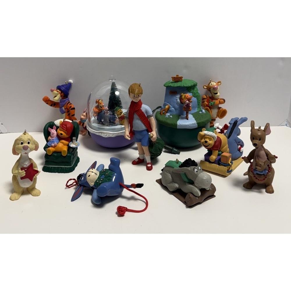 Lot of 12 Hallmark Keepsake Winnie the Pooh Ornaments Motion Magic Acre Woods